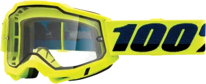 100% Accuri 2 Enduro Goggles - Fluo Yellow - Clear 50015-00003
