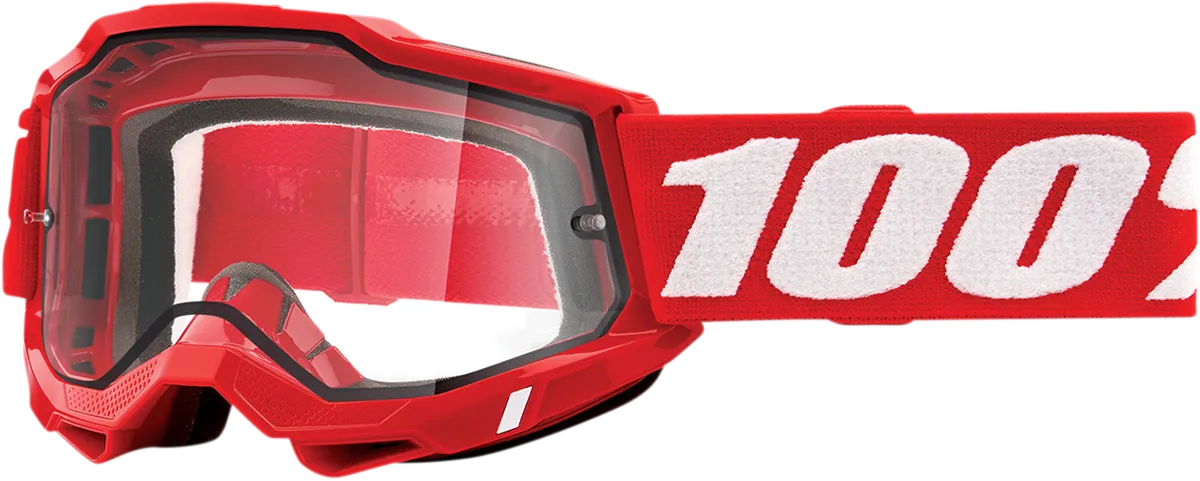 100% Accuri 2 Enduro Goggles - Red - Clear 50015-00005