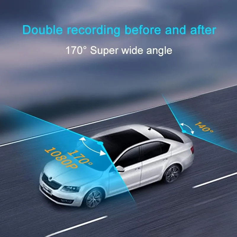 1080p HD Dual Record Driving Recorder with Night Vision | 4.5 Inch