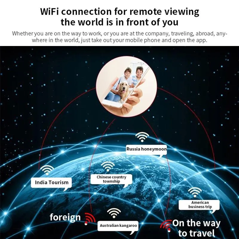 1080P HD Wifi Mini Security Camera | Wide Angle | Motion Detection | Night Vision | TF Card Support