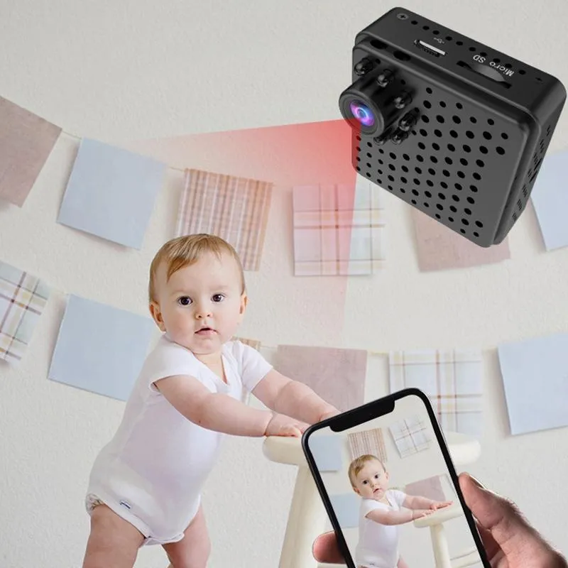 1080P HD Wifi Mini Security Camera | Wide Angle | Motion Detection | Night Vision | TF Card Support