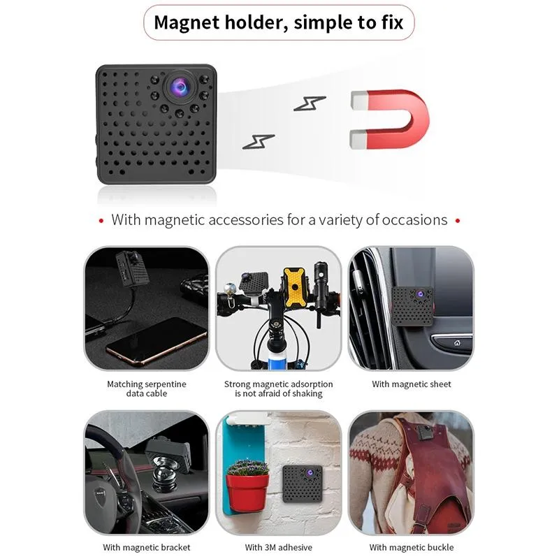 1080P HD Wifi Mini Security Camera | Wide Angle | Motion Detection | Night Vision | TF Card Support