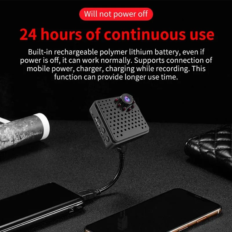 1080P HD Wifi Mini Security Camera | Wide Angle | Motion Detection | Night Vision | TF Card Support
