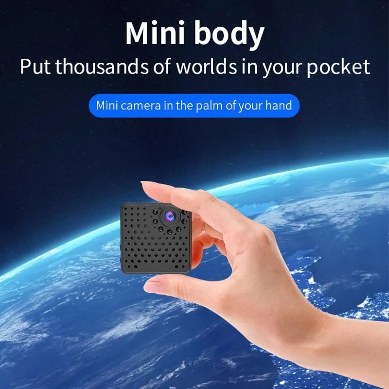 1080P HD Wifi Mini Security Camera | Wide Angle | Motion Detection | Night Vision | TF Card Support