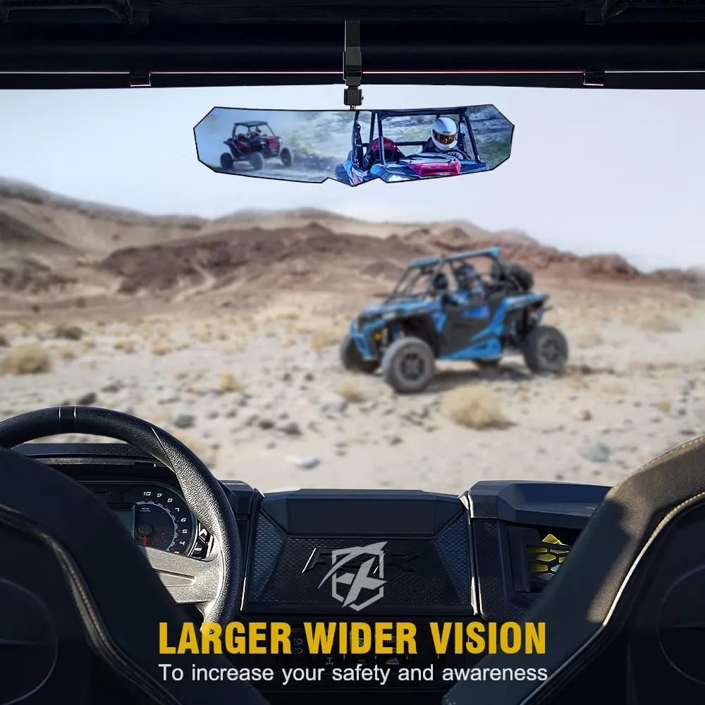 13" UTV Rearview Center Mirror, w/ COB LED Lights & Rocker Switch