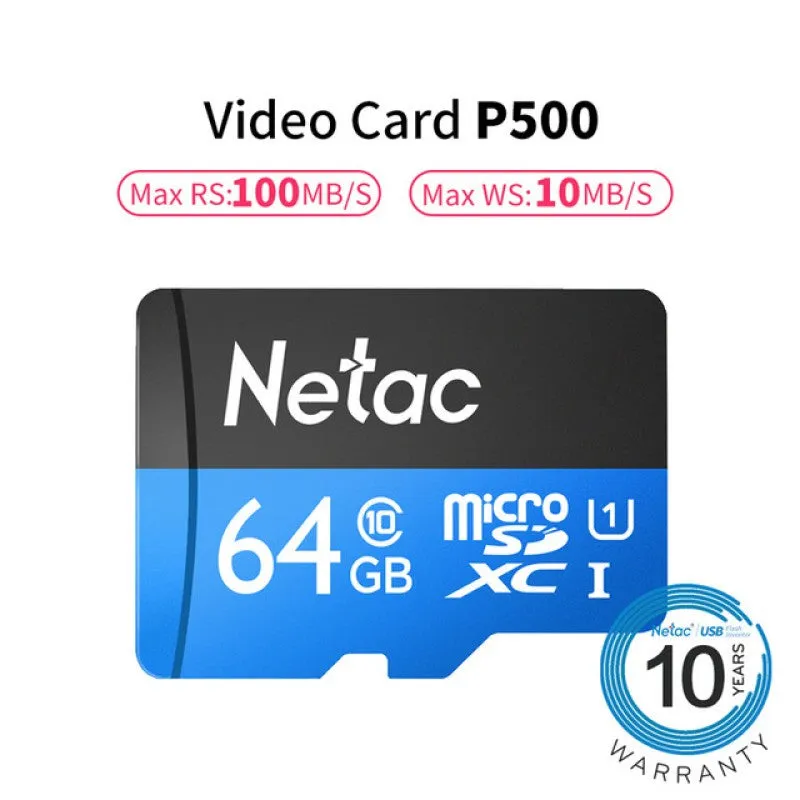16-128GB Class 10 TF Card Flash for Smart Phone Memory and CCTV Camera & DVR Mass Data Storage