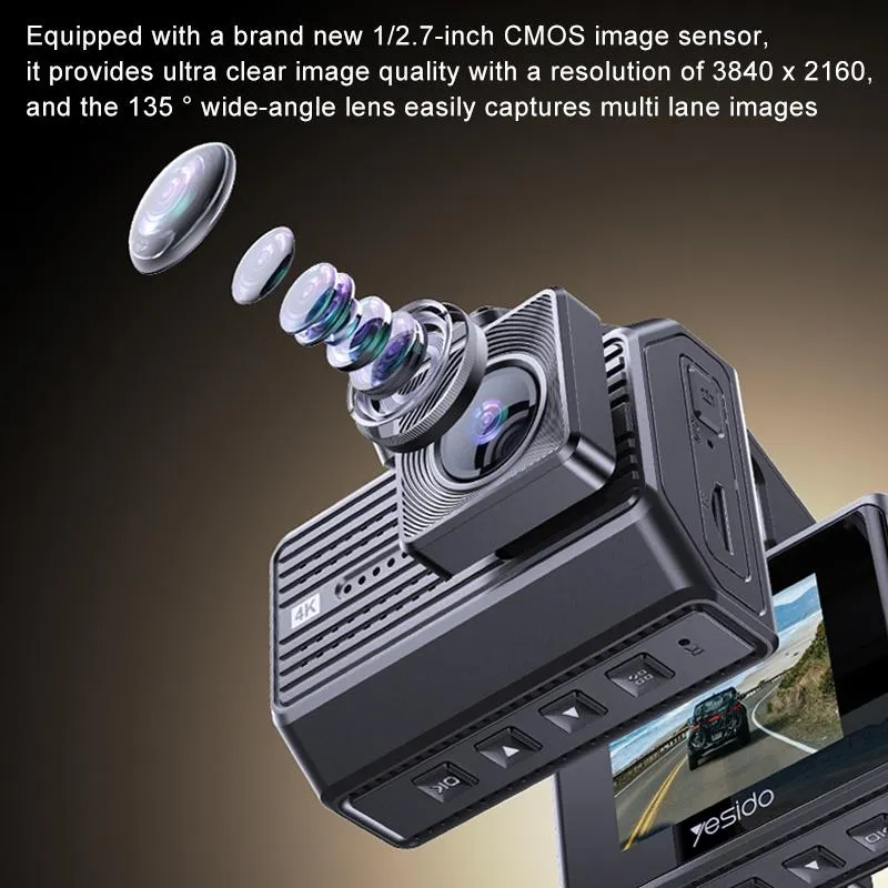 4K Dual Dash Cam | KM15 | High-Resolution Recording | Front & Rear Camera