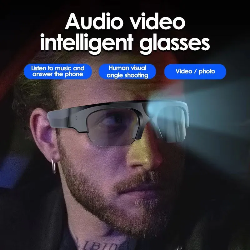 4K Smart Bluetooth Glasses with Camera | 64GB Storage | Multifunctional Dash Cam & Live Streaming Glasses