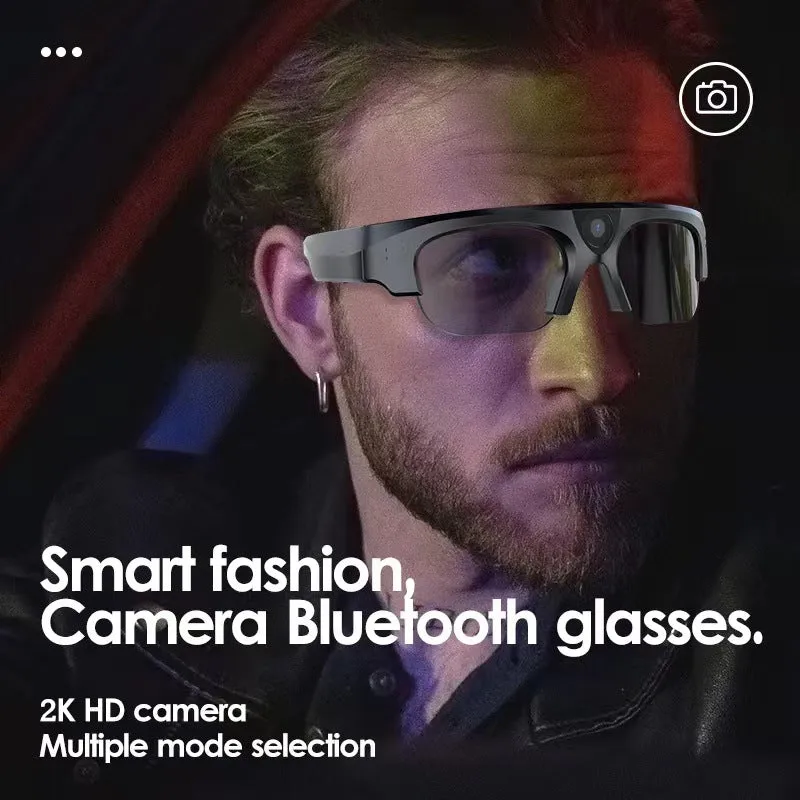 4K Smart Bluetooth Glasses with Camera | 64GB Storage | Multifunctional Dash Cam & Live Streaming Glasses