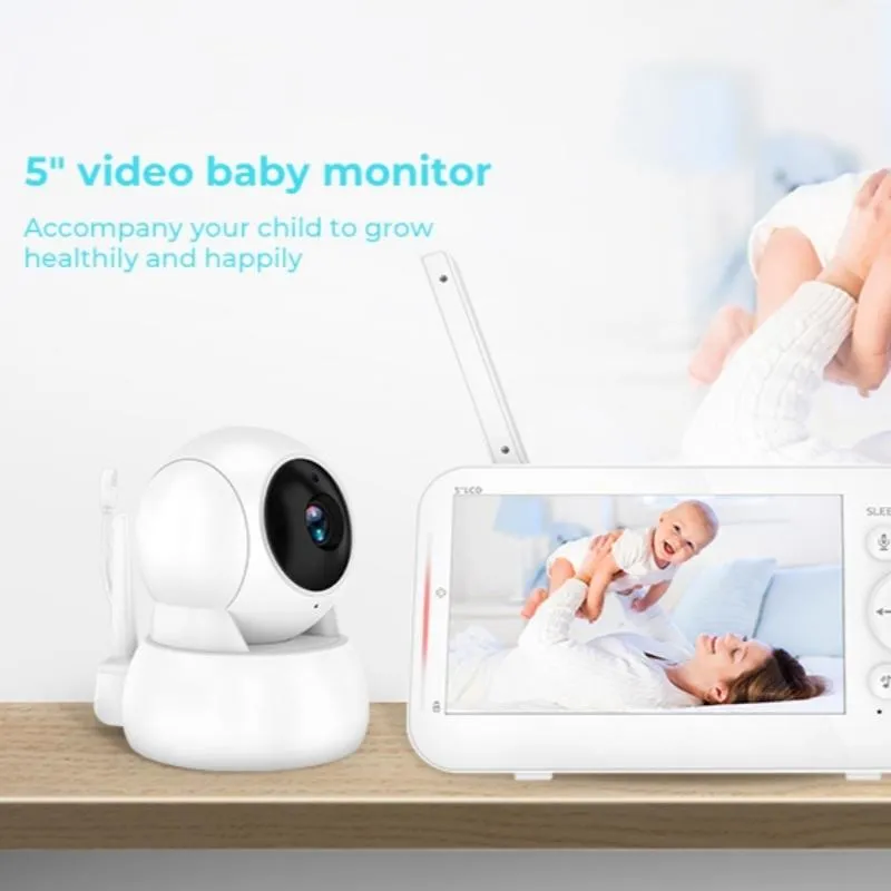 5-Inch Wireless Baby Monitor | Infrared Night Vision | Two-Way Intercom
