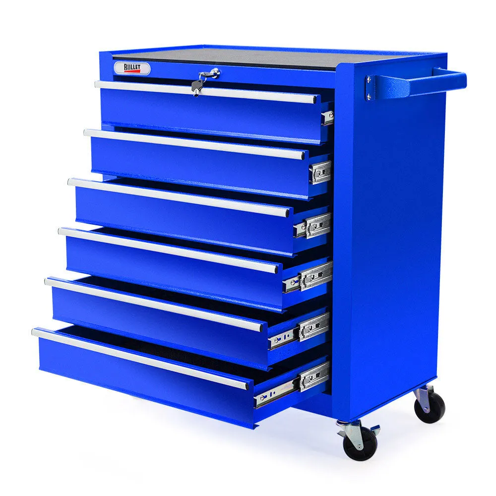 6 Drawer Tool Box Cabinet Trolley Garage Toolbox Storage Mechanic Chest | BULLET