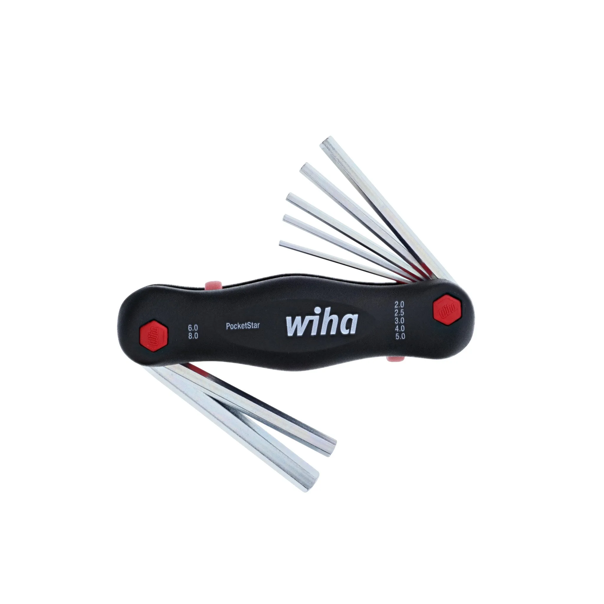 7 Piece PocketStar Fold-Out Hex Key Set - Metric