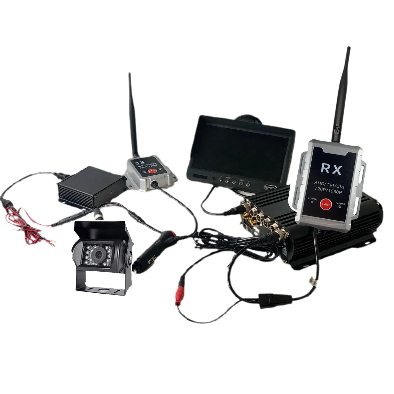 AHD Wireless Transmitter/Receiver for up to 1080P Wired Cameras