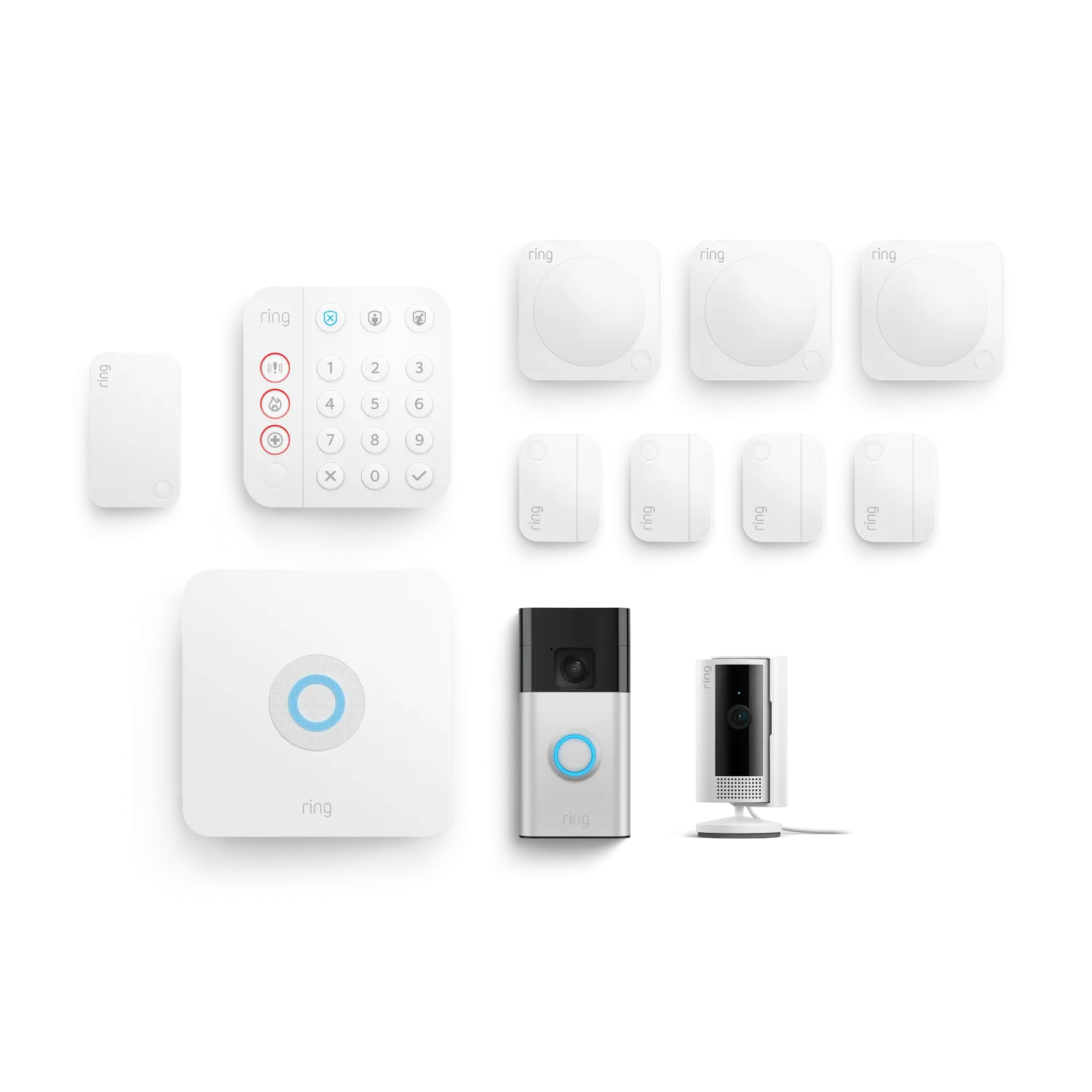 Alarm, Indoor Camera 2nd Gen   Battery Video Doorbell Pack - L