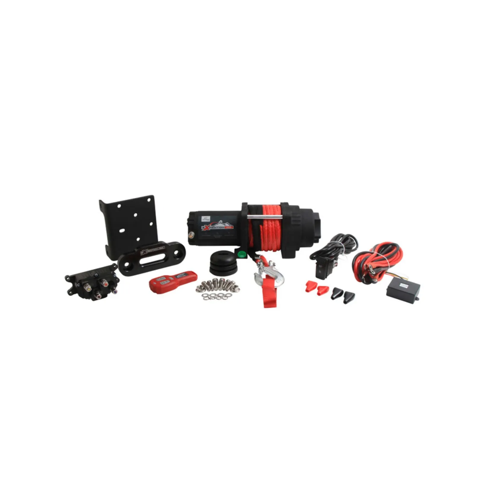 ALL BALLS 4 BOLT WINCH 4500LB with 33FT SYNTHETIC ROPE