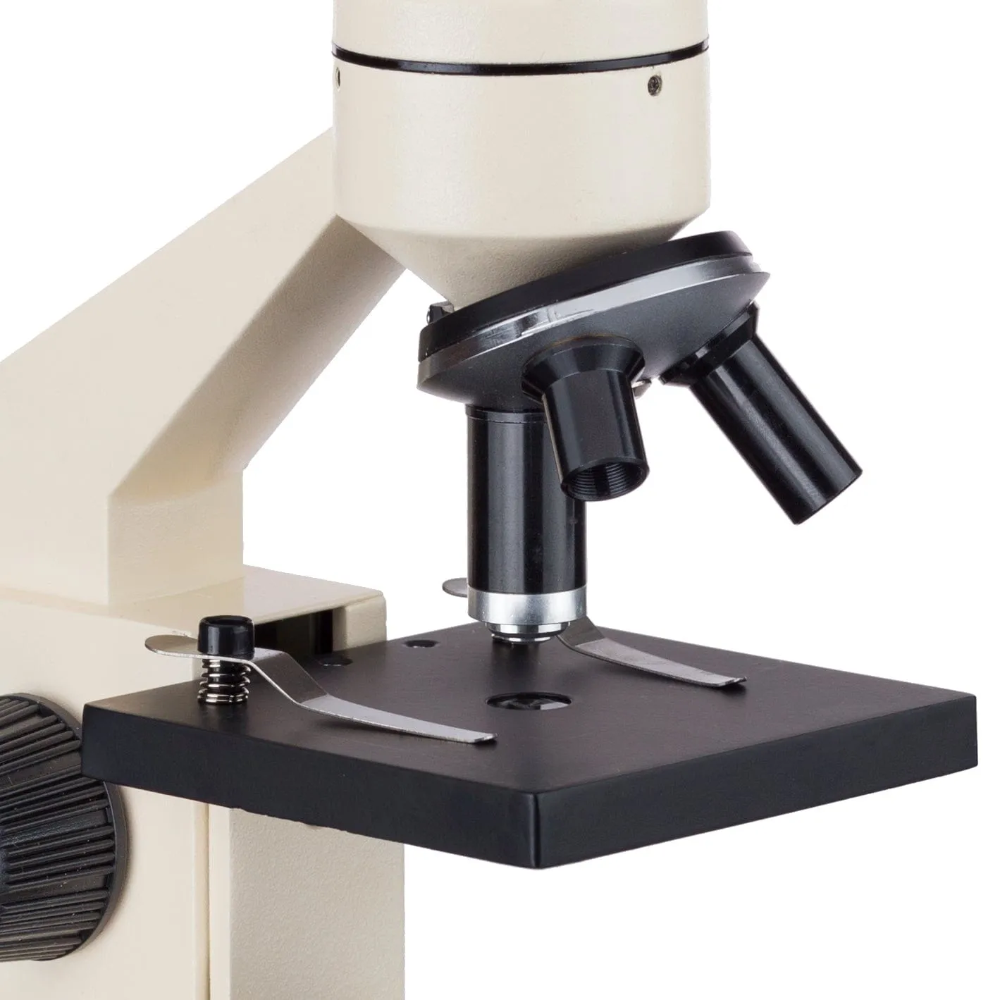 AmScope M100 Series Student Biological Field Monocular Compound Microscope 40X-1000X Magnification with LED Lighting and Slide Preparation Kit