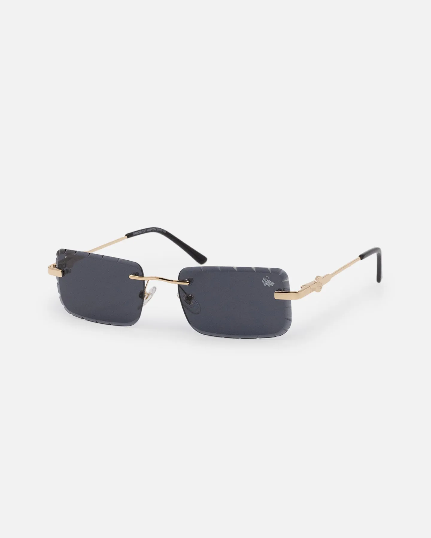 Belvoir & Co Diamond Cut Hampton Sunglasses Black/Gold