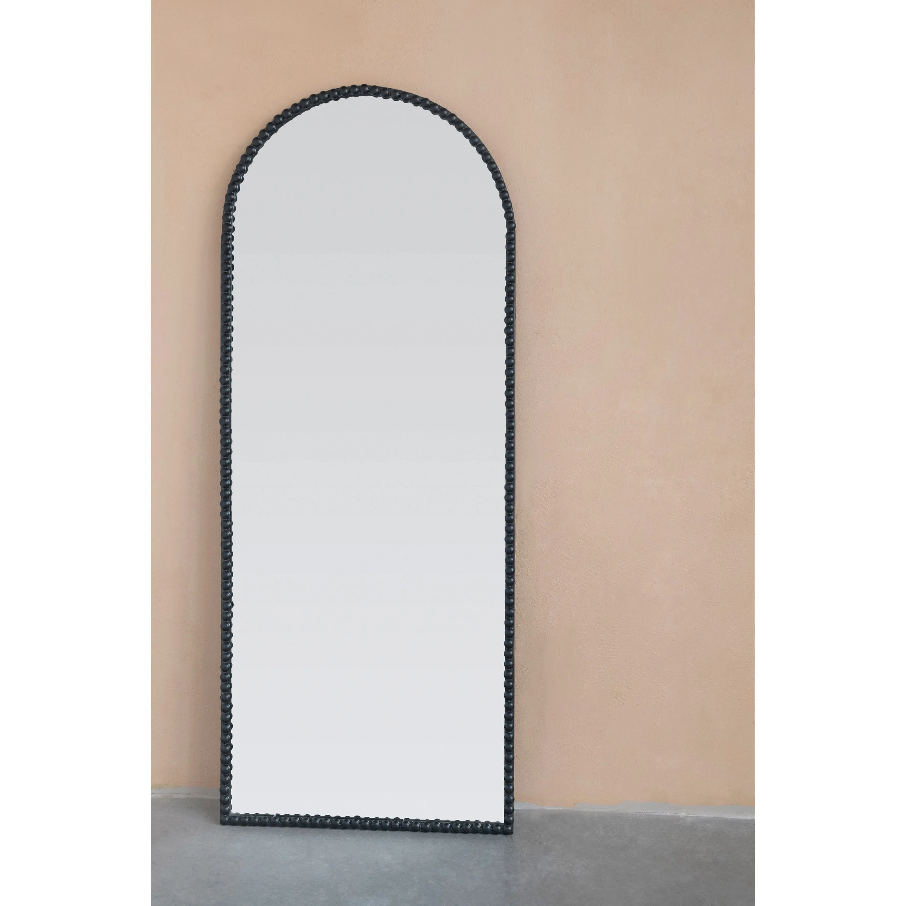 Black Beaded Floor Mirror
