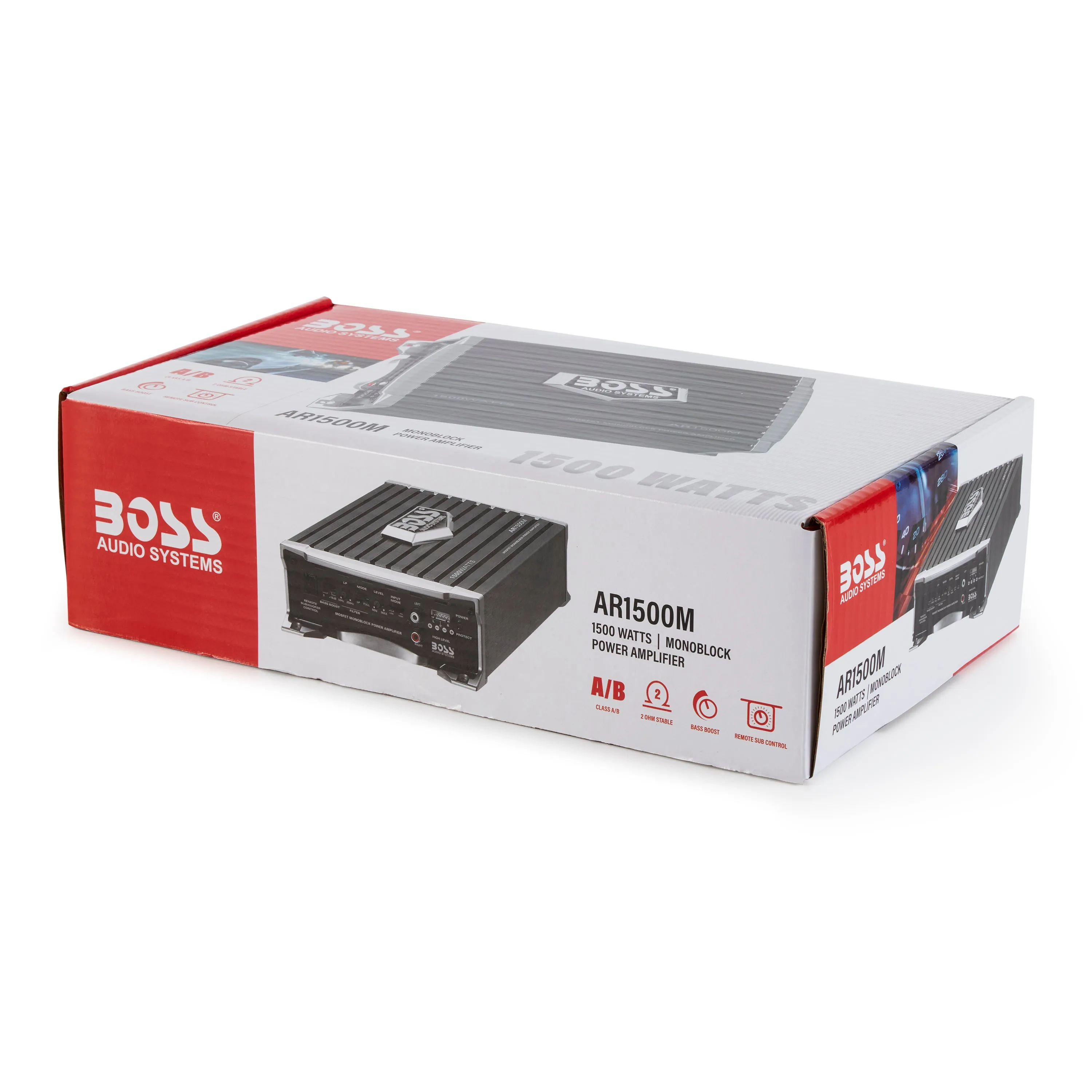 Boss Audio AR1500M 1500W Mono A/B MOSFET Power Car Amplifier   Remote (2 Pack)