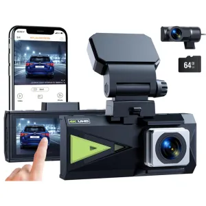 Campark DC15 Dash Camera   64GB Memory Card