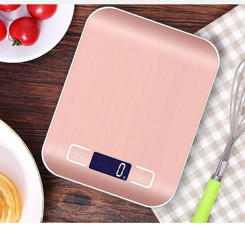 Digital Kitchen Scale in Silver and Pink