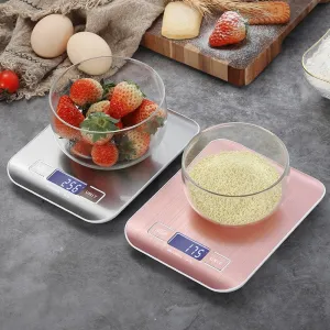 Digital Kitchen Scale in Silver and Pink