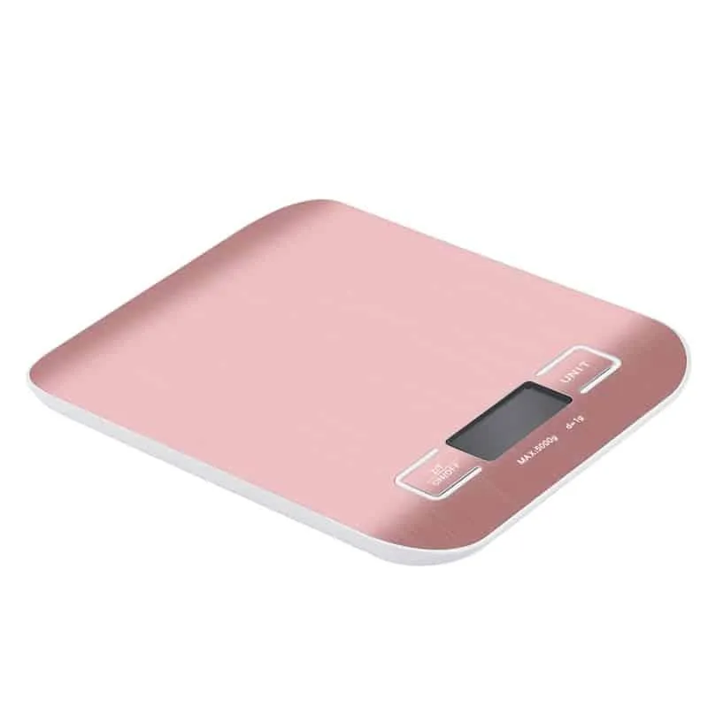 Digital Kitchen Scale in Silver and Pink