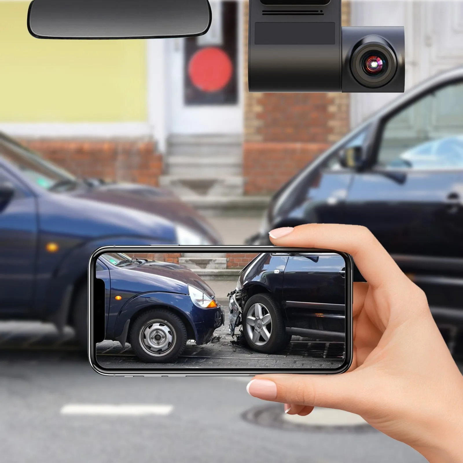 essential Vehicle Driving Recorder Dash Cam Fhd 1080P Car Camera,2.0 Inch Mini Screen Car Dash Camera, Dashboard Camera,Night Vision,140 Degree Wide Angle Lens,Max Support 32Gb Card Car Accessories