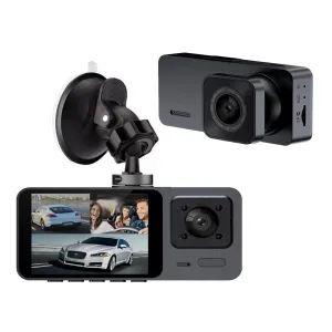 everyday Clearance! Driving Recorder With Two 2.0-inch 1080P Screens In Front Of And Inside The Car. 170 Degree Wide-angle Shooting Loop Recording Parking Monitoring