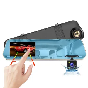 everyday Driving Recorder 4.3 Inch Screen Car Dvr Mirror Video Recorder 1080P Dashcam for Car double Lens Streaming Driving Recorder Dash Camera Car Accessories on Clearance