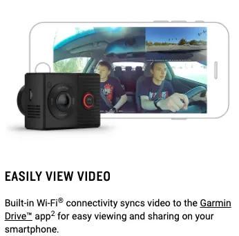 Garmin Dash Cam™ Tandem
