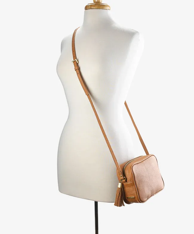 GiGi New York - Madison Crossbody Camel Napa Luxe