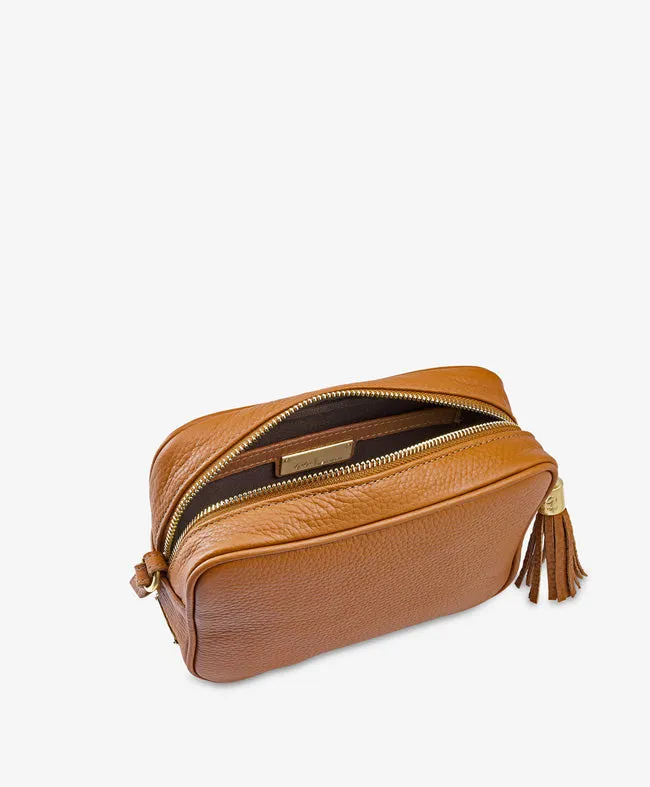 GiGi New York - Madison Crossbody Camel Napa Luxe