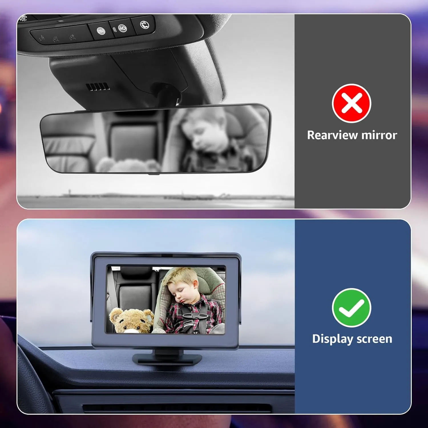 GROWNSY Baby Car Camera with Astronaut Lens