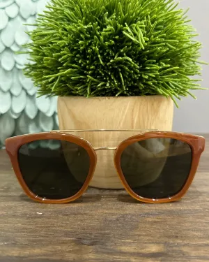 I-SEA Chloe Sunglasses in Maple/Green