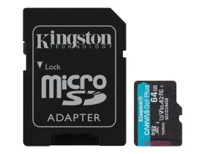 Kingston Flash-Card Incl. Sd-Adapter Canvas Go! Plus - Microsdxc Uhs-I - 64 Gb