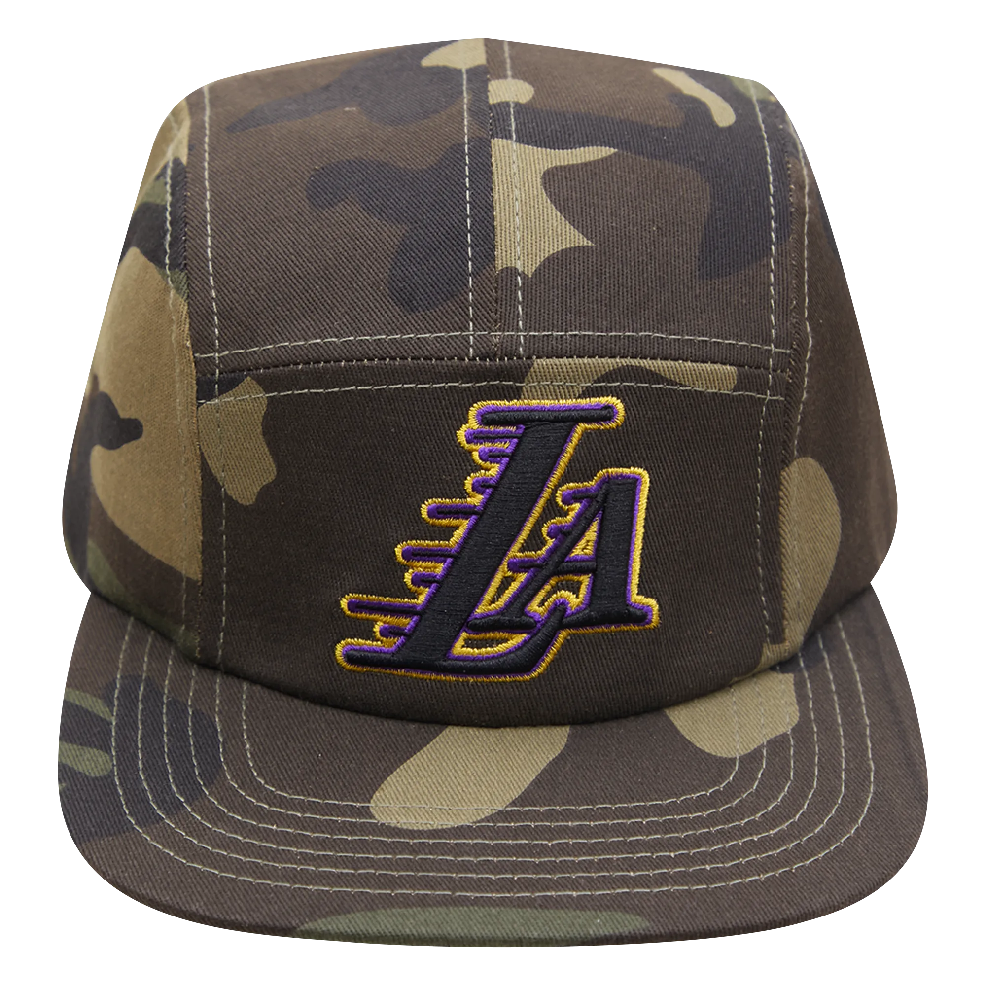 LOS ANGELES LAKERS 5 PANEL LOGO CAMO HAT (CAMO)