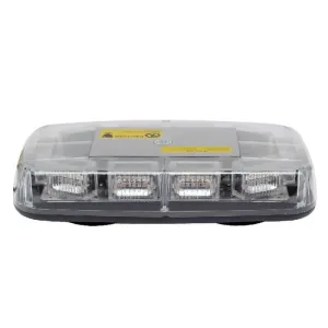Magnetic LED Mini Beacon Light Bar Amber 12/24v with Clear Lens