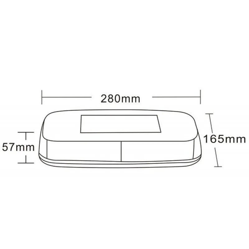 Magnetic LED Mini Beacon Light Bar Amber 12/24v with Clear Lens