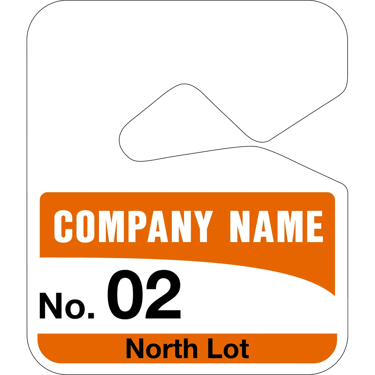 Mirror TAG parking permit sign