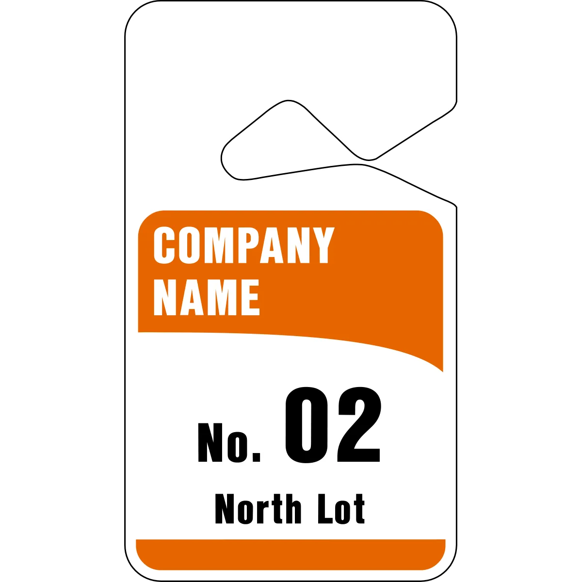 Mirror TAG parking permit sign