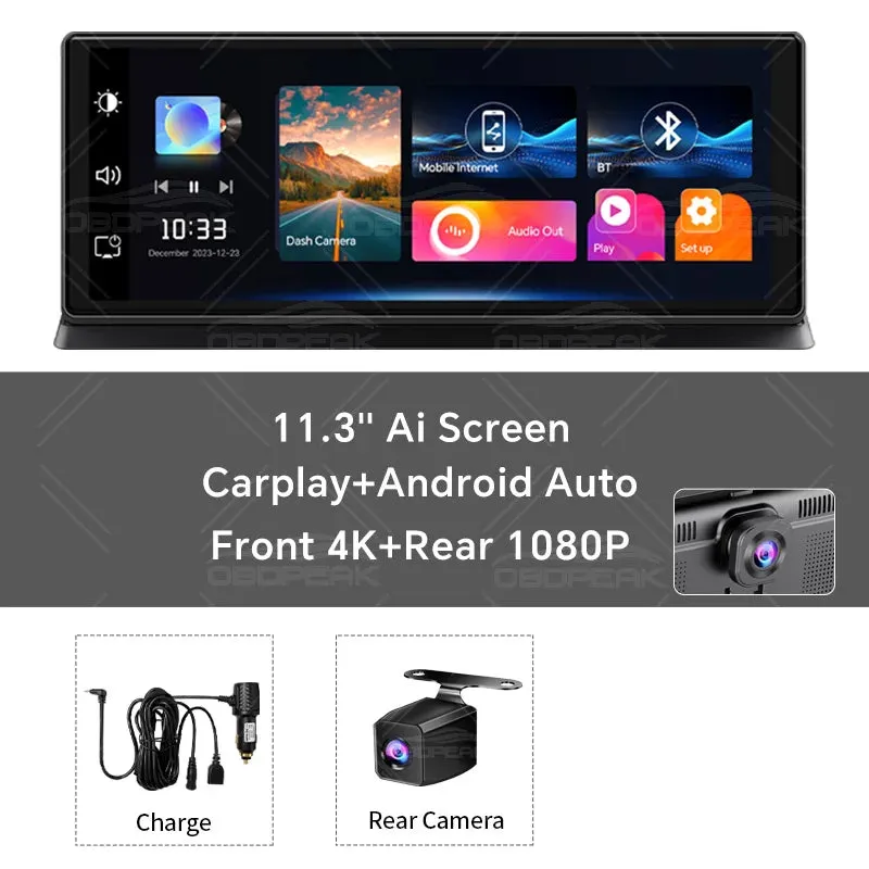 Certainly! Here’s an optimized title for the e-commerce product:

OBDPEAK K2 Pro 11.3-Inch 4K Car DVR Dashcam - High-Resolution Driving Recorder with Advanced Features

This title includes modifiers that highlight the products key features and specifications.