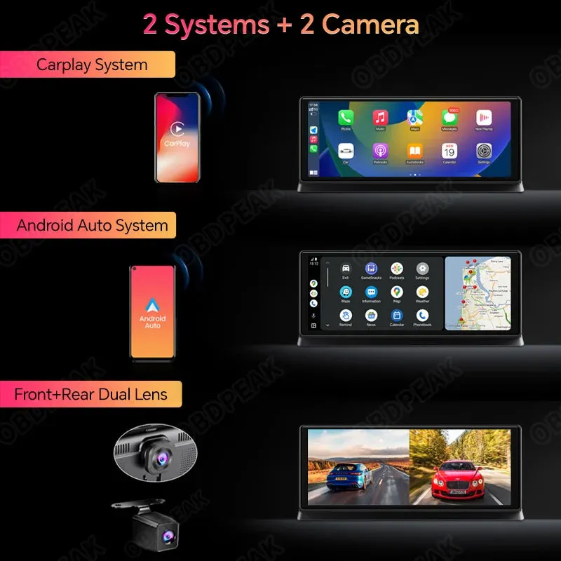 Certainly! Here’s an optimized title for the e-commerce product:

OBDPEAK K2 Pro 11.3-Inch 4K Car DVR Dashcam - High-Resolution Driving Recorder with Advanced Features

This title includes modifiers that highlight the products key features and specifications.