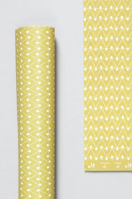 Ola Dash Leaf Green Gift Wrap
