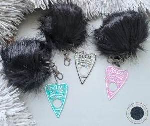 Ouija Pom Pom Key Ring and Lanyard Clip