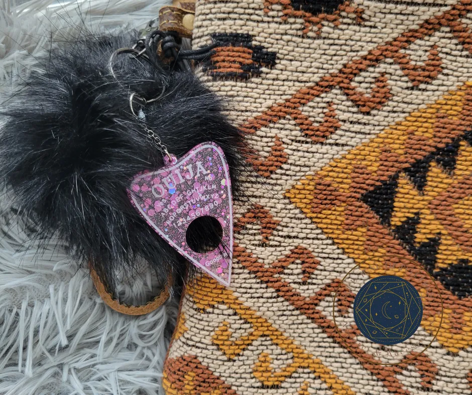 Ouija Pom Pom Key Ring and Lanyard Clip