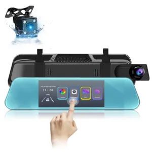 premium 5.5'' 1080P Car Mirror Dash Cam DVR Rearview Camera Dual Lens IPS Screen Night Vision Drive Video Recorder