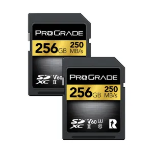 ProGrade Digital 256GB UHS-II SDXC Memory Card (2-Pack)