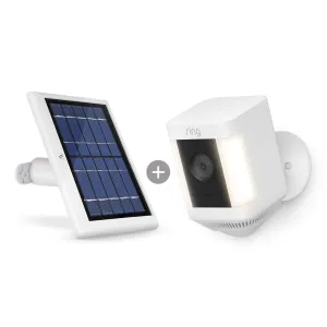 Ring Spotlight Cam Plus (Battery)   Wasserstein Solar Panel Bundle