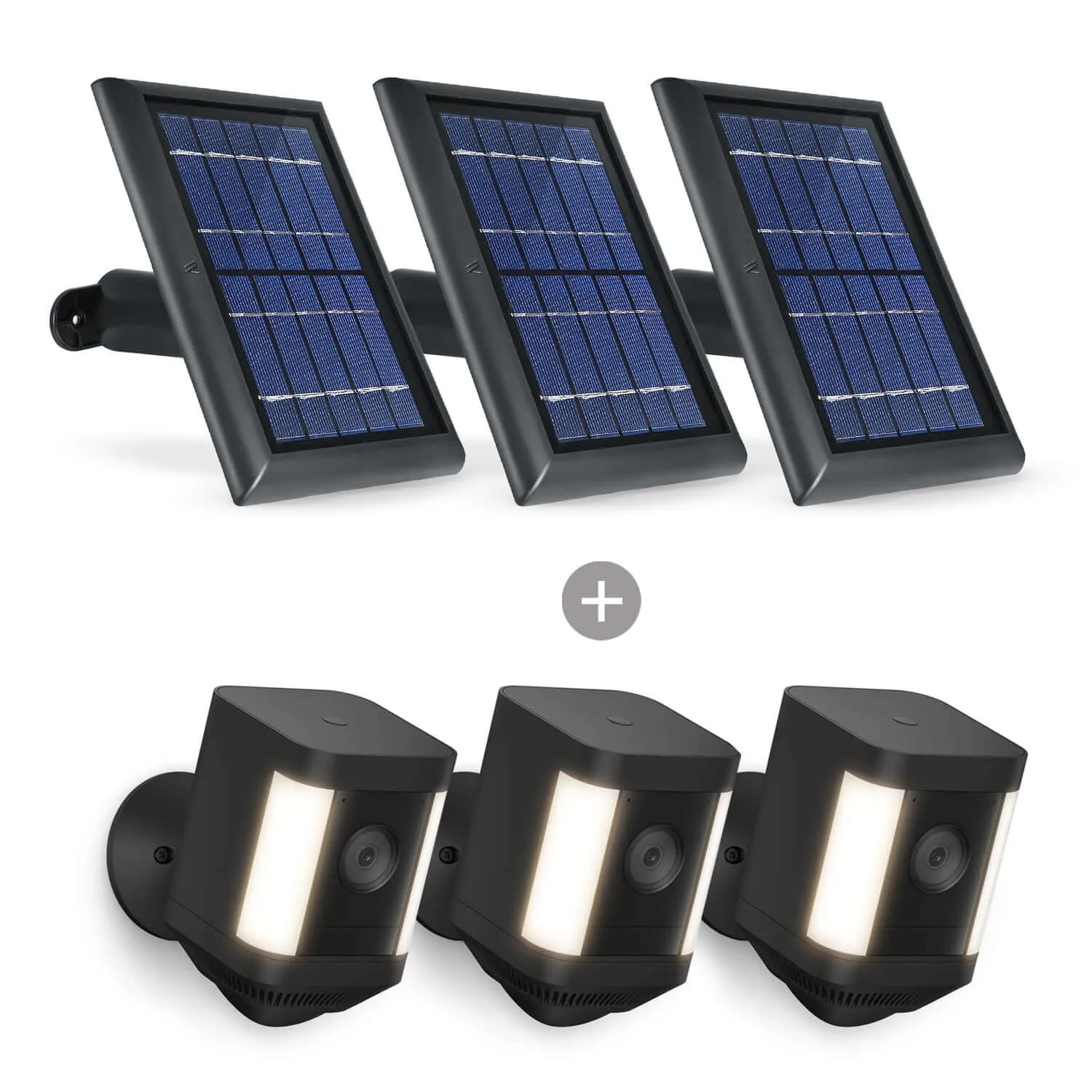 Ring Spotlight Cam Plus (Battery)   Wasserstein Solar Panel Bundle